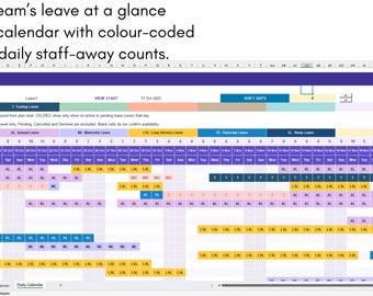 Excel Employee Leave Tracker Template – Customizable HR & Vacation Planner with Dynamic Calendar