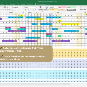 52‑week Excel Shift Roster Template – Employee Schedule Planner With ...