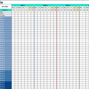 Professional Excel Roster Template: Rotating Shift Planner for Staff Professional Excel Roster Template: Rotating Shift Planner for Staff
