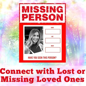 Missing Person Reading - Receive Insights About Your Lost Loved One