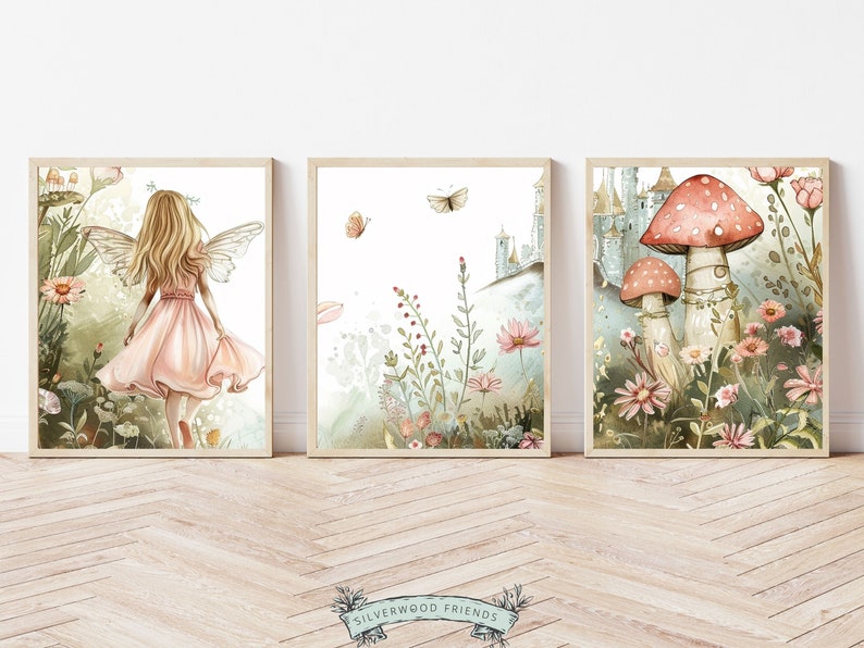 ORIGINAL Wildflower Fairy Garden Nursery Print Gift for Baby Girl Fairy ...