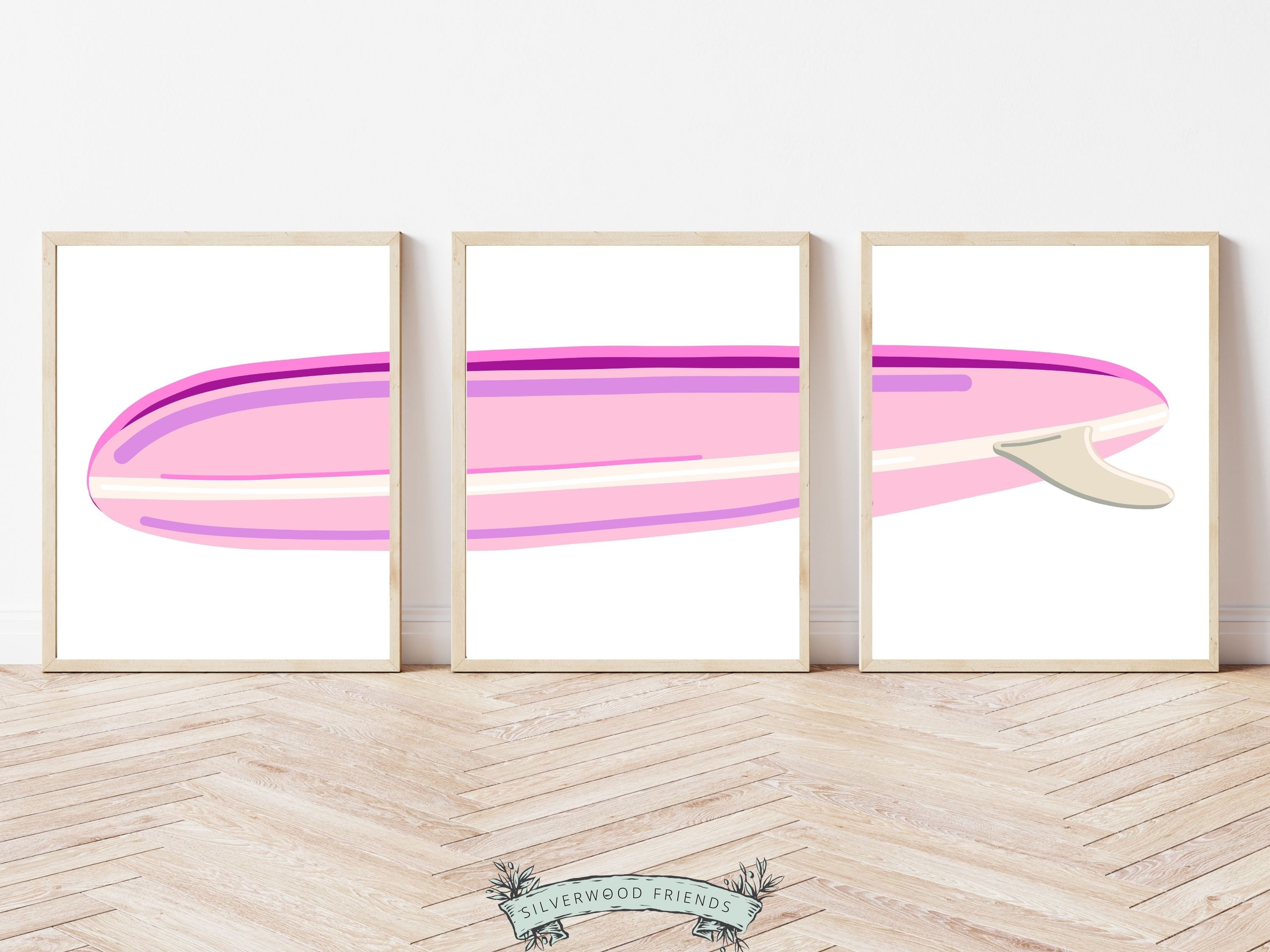 Personalized Wooden Surfboard Wall Decor - 35" Or 45" Custom Name Sign, Surf & Beach Nursery Decor