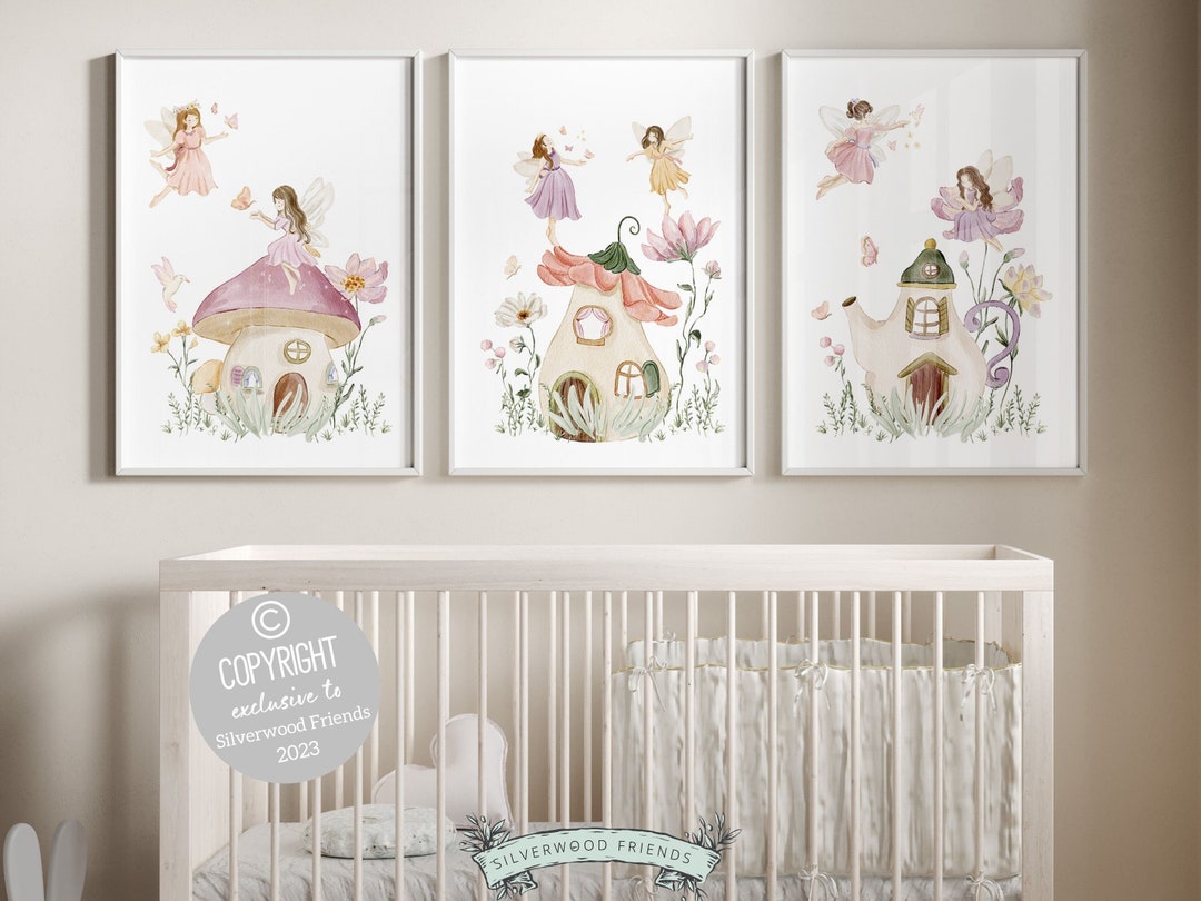 ORIGINAL Wildflower Fairy Nursery Print Gift for Baby Girl Fairy ...