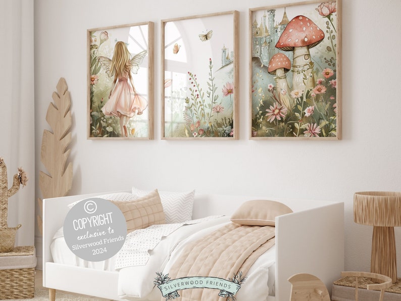 ORIGINAL Wildflower Fairy Garden Nursery Print Gift for Baby Girl Fairy ...