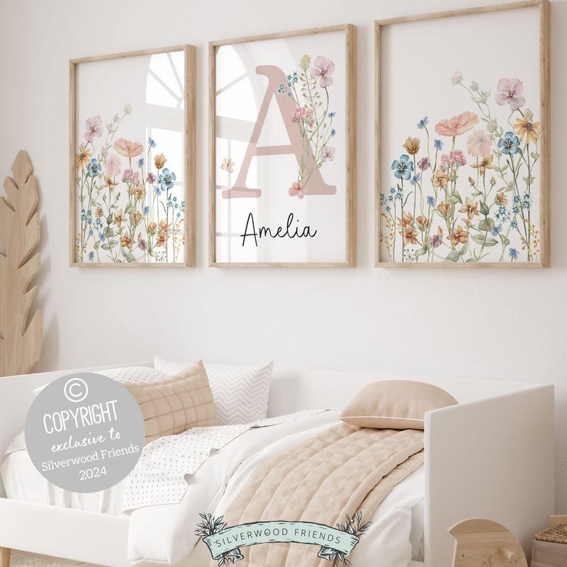 Girl Nursery Floral - Etsy