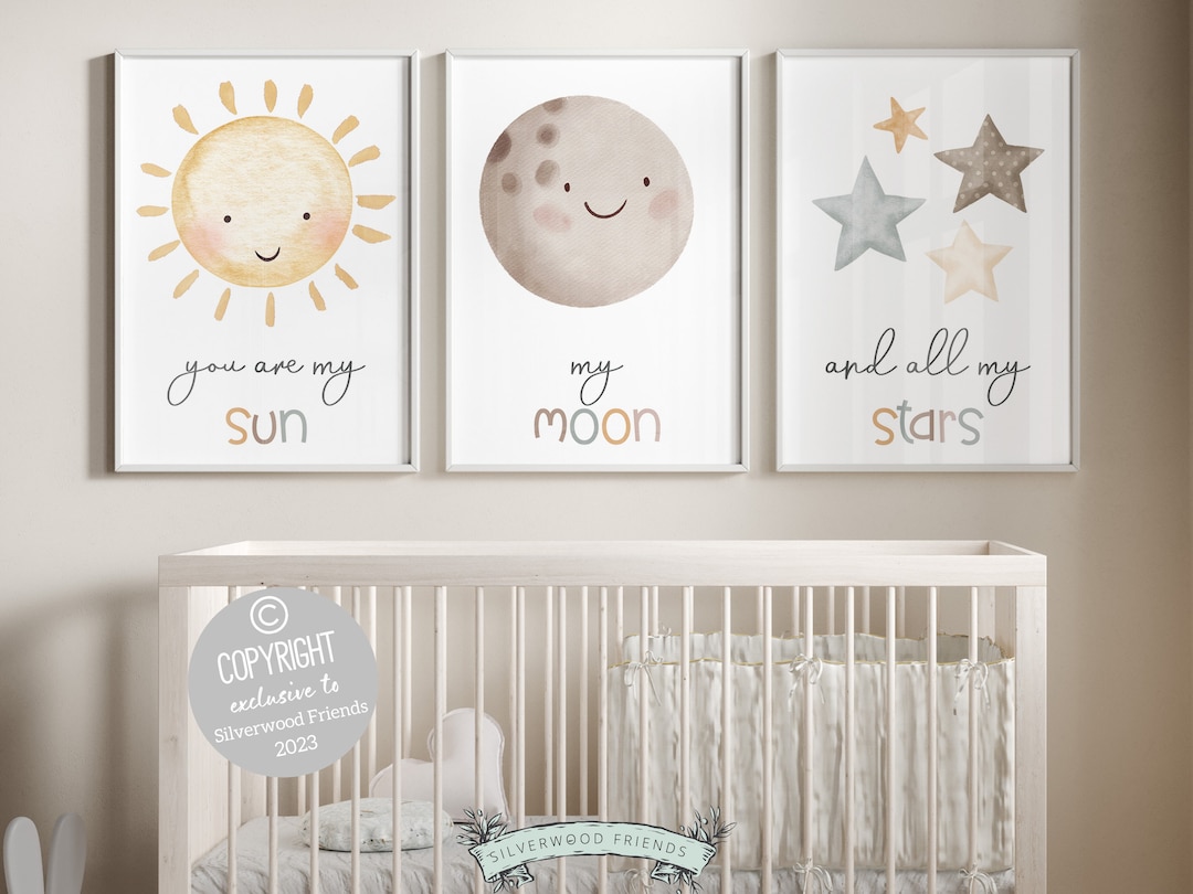 You Are My Sun My Moon and All My Stars Boho Nursery Prints, Gender ...