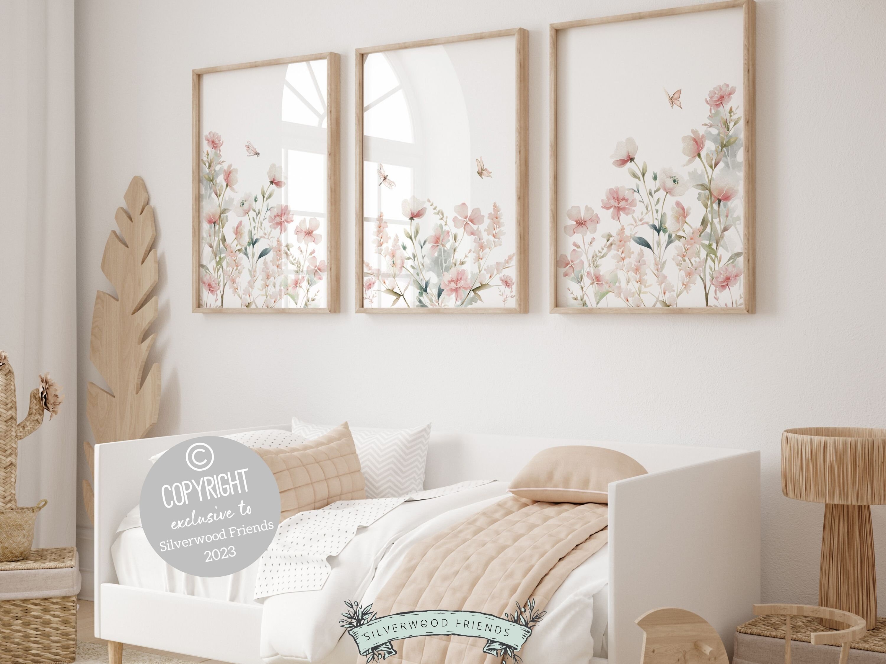 ORIGINAL Wildflower Nursery Print Gift for Baby Girl Floral Wildflower ...
