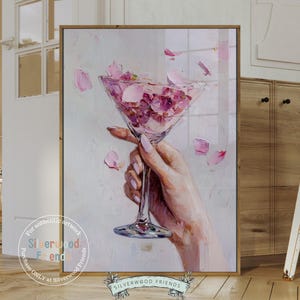 Cheers Art Print, Elegant Drink Illustration, Happy Hour Poster, Trendy Bar Cart Print,Celebration Wall Art for Cocktail Party Digital Print