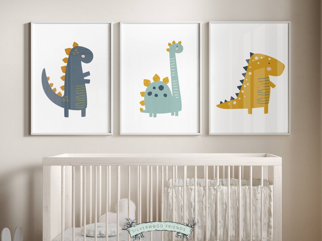 Dinosaur Nursery Prints, Dino Nursery Decor, Dinosaur Nursery Decor ...