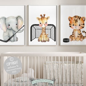 Ice Hockey Nursery Print, Hockey Nursery Decor, Baby Boy Room Hockey Picture, Hockey Printable Posters, Boys Room Decor Hockey Digital Print