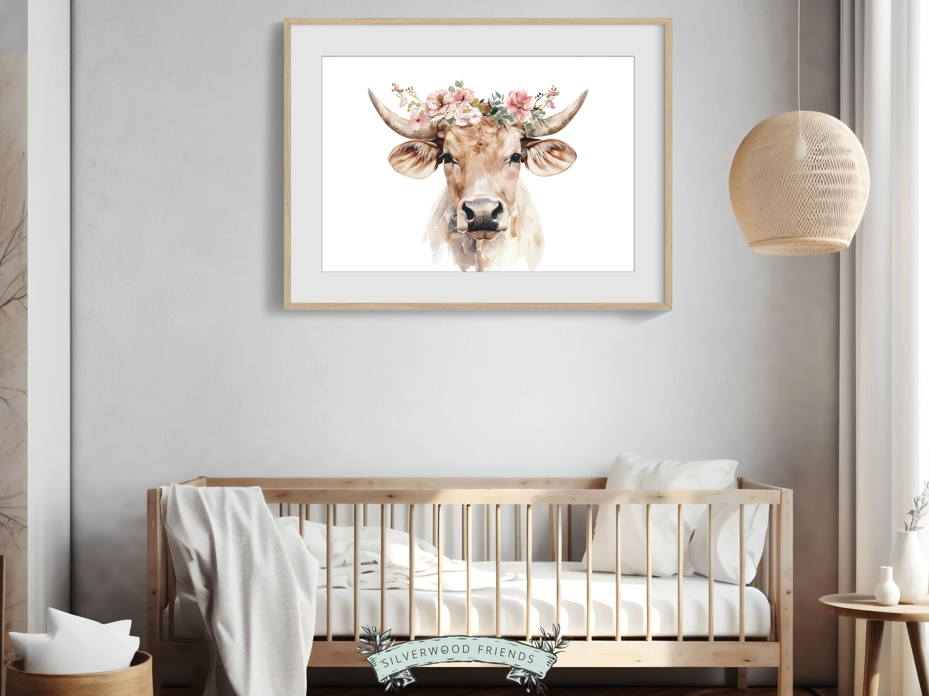 Highland Cow Print, Highland Cow Nursery Decor, Highland Cow Gift Kids
