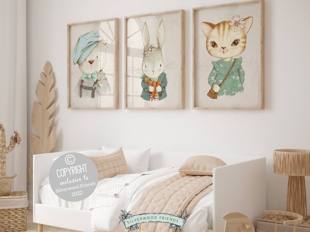 ORIGINAL Woodland Nursery Print Gift for Baby Girl Woodland Nursery ...