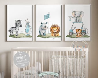 Golf Nursery Prints, Boys Blue Golf Nursery Print, Safari Sport Animal Nursery, Boys Sport Nursery Decor, Golf Nursery Decor, Digital Prints
