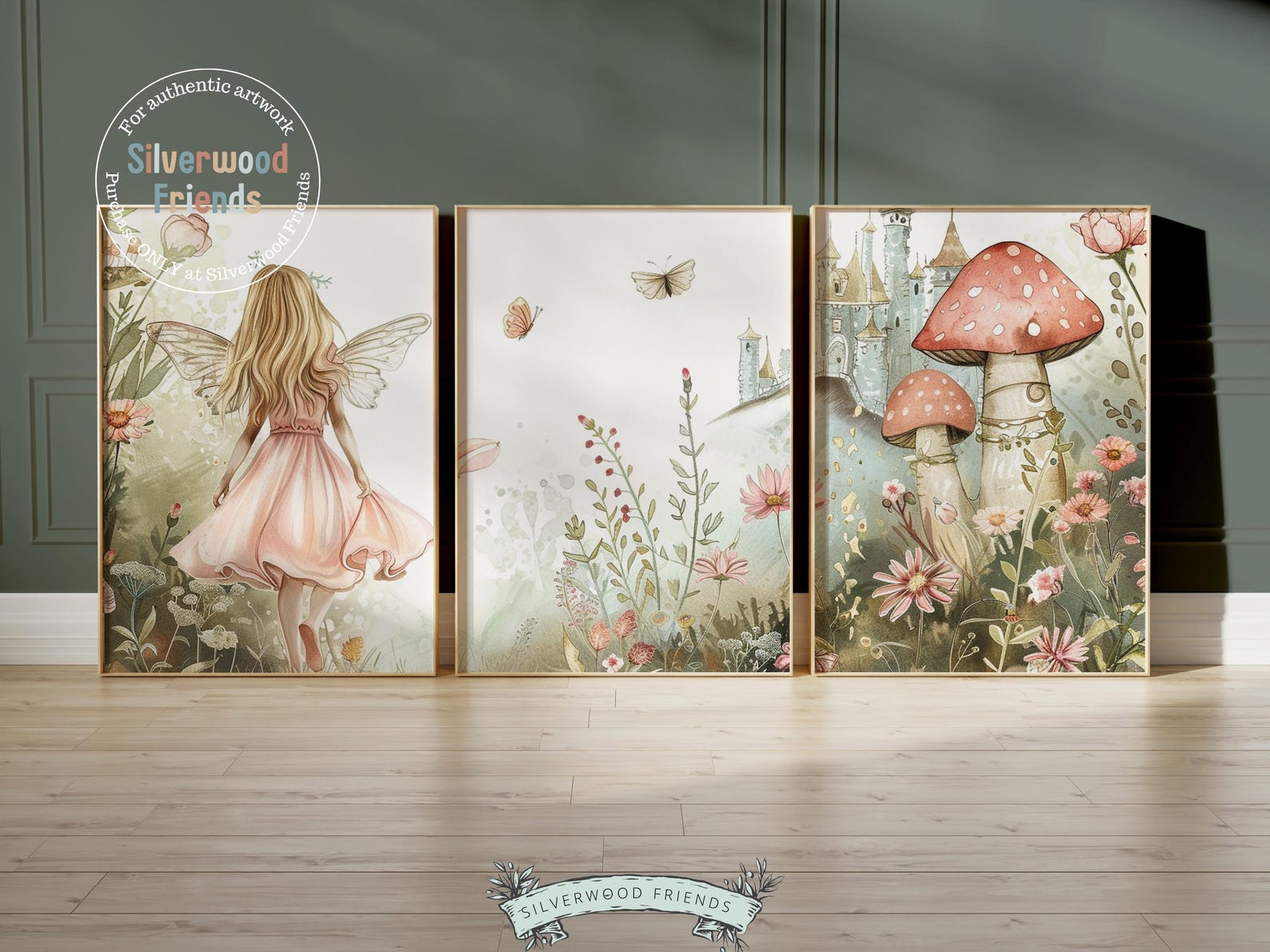 ORIGINAL Wildflower Fairy Garden Nursery Print Gift for Baby Girl Fairy ...