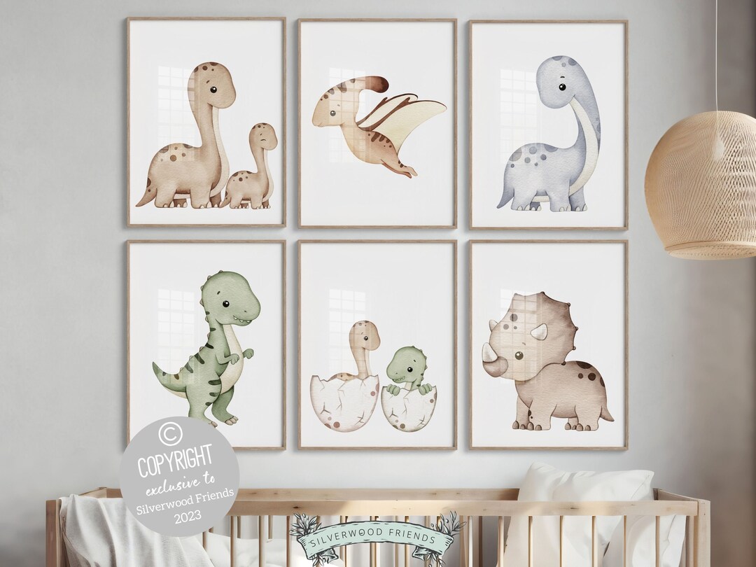 Boys Dinosaur Nursery Prints, Boys Dinosaur Nursery Decor, Dino Neutral ...