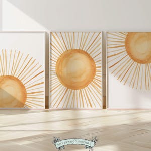 ORIGINAL Boho Sun Nursery Print, Boho Rising Sun Nursery Decor, Sun Nursery Wall Art, Kids Room Sun Wall Decor Boho Sunshine Digital Print