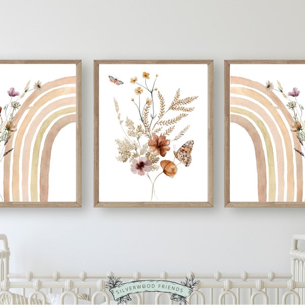 Wall Flowers Nursery Etsy