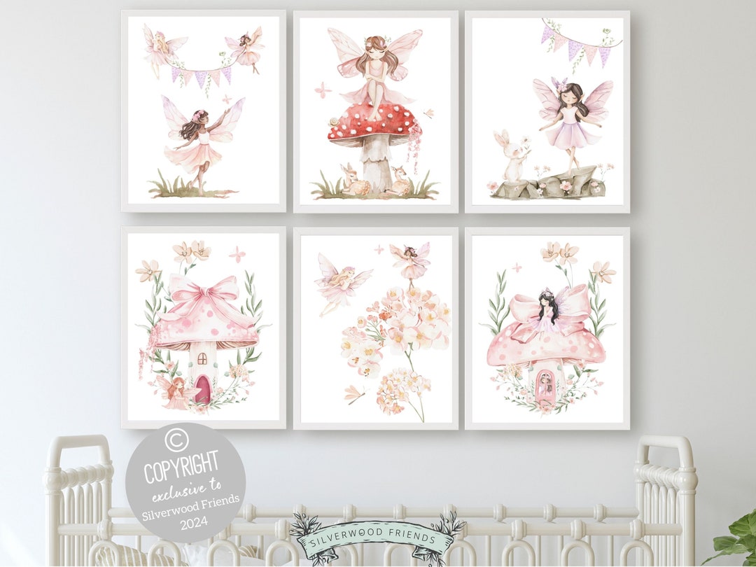 Wildflower Fairy Nursery Prints, Girls Fairy Nursery Decor, Fairytale ...