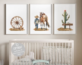 Cowboy Nursery Prints, Cowboy Nursery Decor, Boys Room Western Nursery Decor Rodeo Print, Baby Boys Western Nursery Wall Art Digital Prints