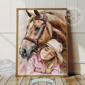 Trendy Cowgirl Print, Cowgirl Nursery Decor, Western Horse Poster, Trendy Teen Girl Horse Riding Print Horse Nursery Picture Digital Print