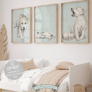 Baby Wolf Nursery Prints, Baby Boys Nursery Print, Woodland Wolf Nursery Decor, Child Kids Room Decor, Wolf Nursery Printable Digital Print