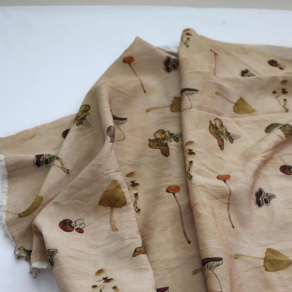 Unique Mushroom Print Fabric, Various Mushroom Pattern Fabric for Children Clothes, Gown, DIY, Costume, Home Decor