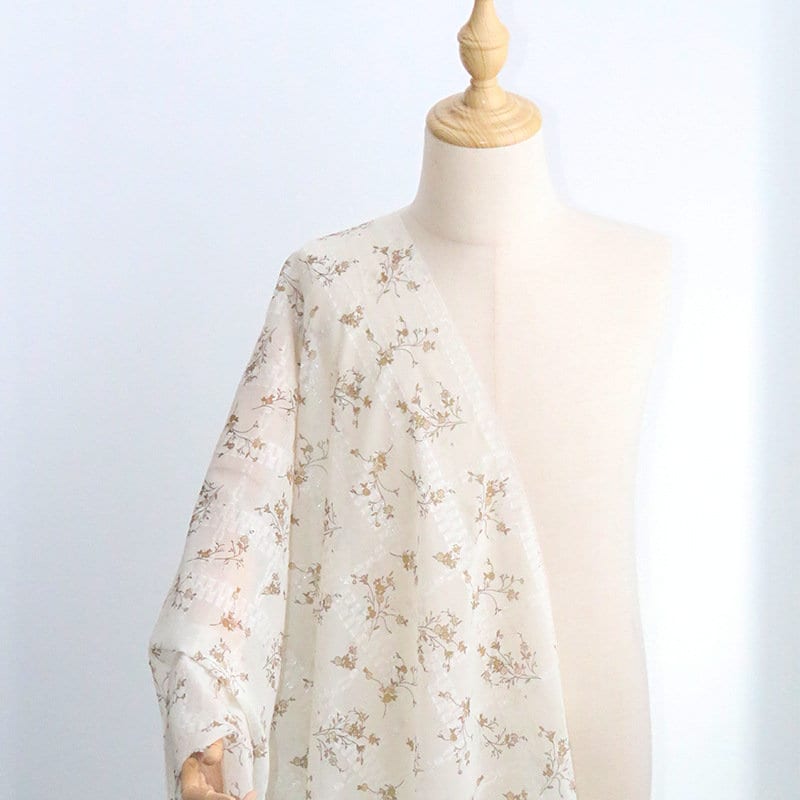 Soft Striped Chiffon Fabric Floral Printing Chiffon Shinny Etsy