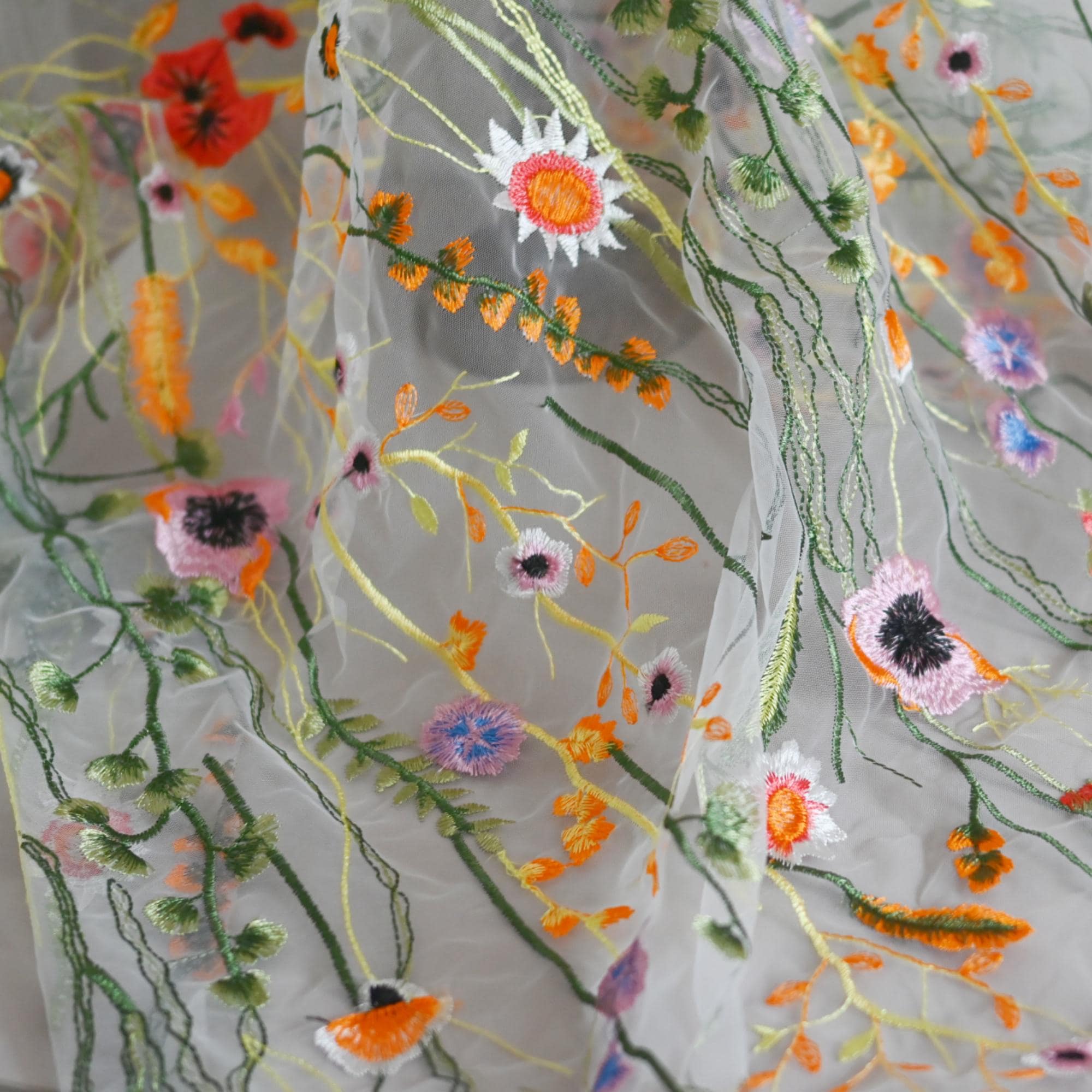 Floral Mesh Dress - Etsy UK