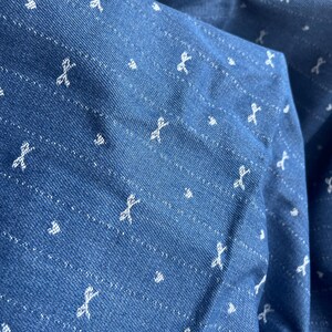 Tela jacquard con lazo de mezclilla a rayas, tela de tapicería, material para chaquetas, pantalones, bolsos, lazos para el cabello y proyectos de manualidades. imagen 13