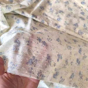 Light blue Floral Printed Fabric, Hollow out Embroidery Jacquard Cotton Fabric, Dot Lace Fabric, Dresses Tops Garments Fabric