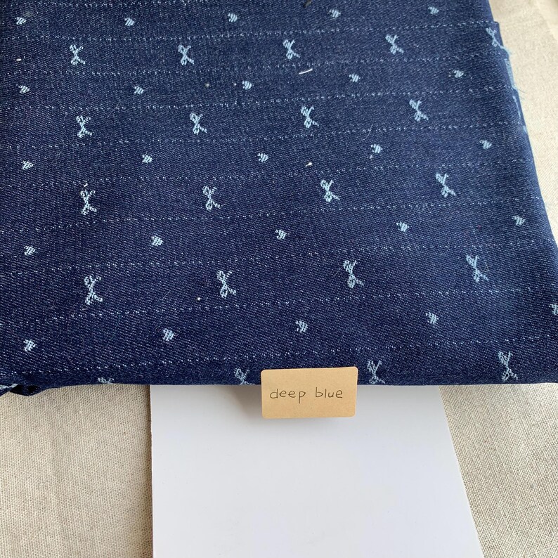 Tela jacquard con lazo de mezclilla a rayas, tela de tapicería, material para chaquetas, pantalones, bolsos, lazos para el cabello y proyectos de manualidades. imagen 16