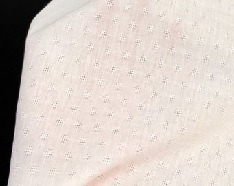 Off white Cotton Jacquard Fabric, Embroidered Cotton Fabric, Dress Fabric, Curtain Fabric, DIY Fabric Sold By The Yard
