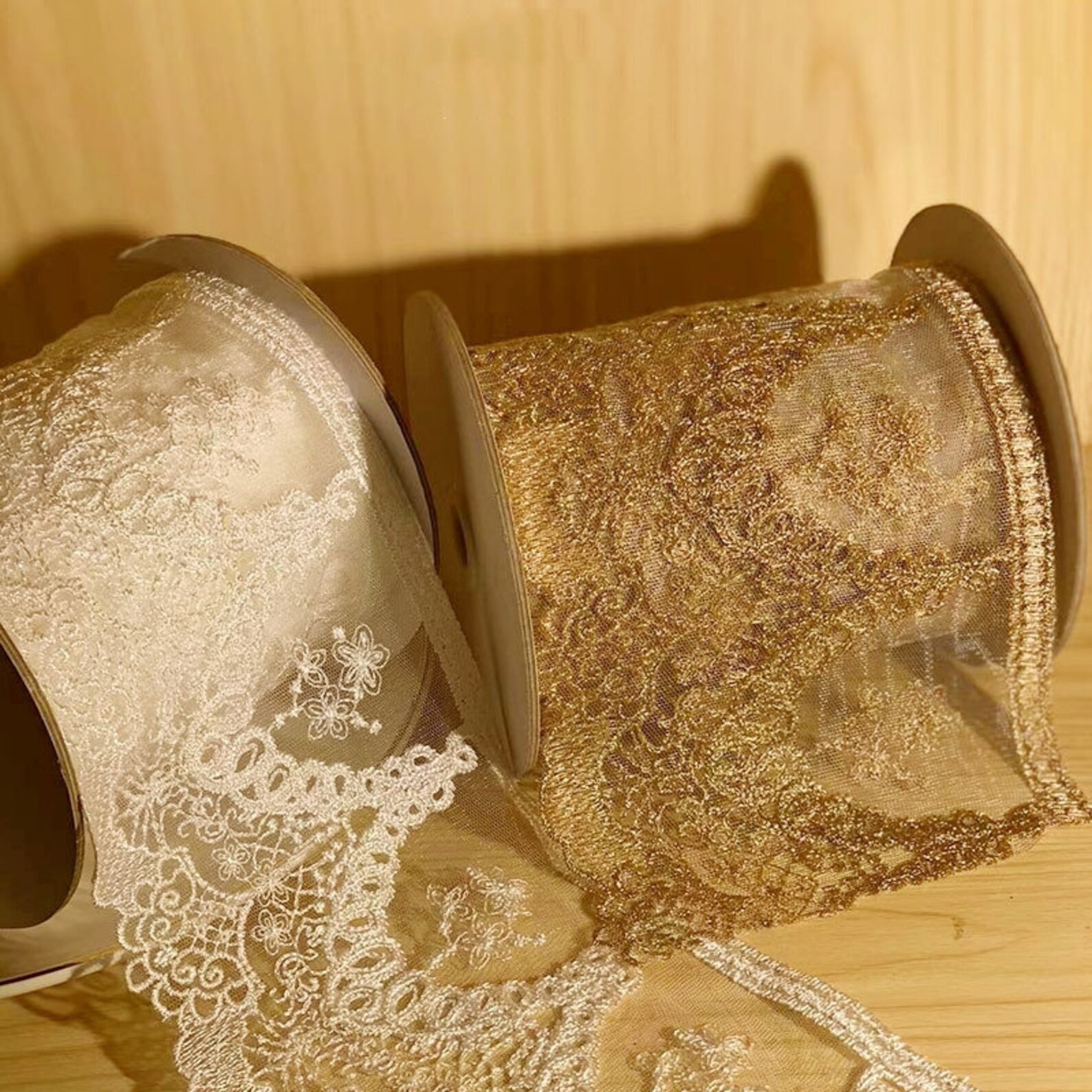 Vintage Embroidery Gold Thread Mesh Lace Trim Retro Style Etsy