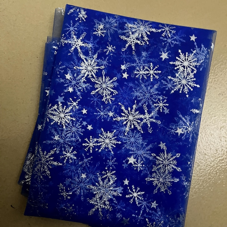 Frozen Print Silver Snowflake Tulle Lace Fabric for Girl Cape, Backdrop, Cospaly, Tutus, Princess Dress, Veil, 17 Colors image 12