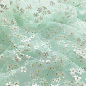 Drucken Sie Kirschblumen Tüll-Spitzen-Gewebe, verträumte Tüll für Abendkleider, Partykleid, Hochzeitsdeko, Schleier, Stirnbänder, 1 Yard