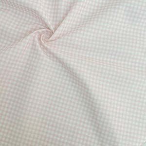 Light pink Gingham Fabric, Checked Fabric, Cotton Plaid Fabric, Quilting Fabric, Tops Shirts Garment Skirt DIY Fabric, 1 Yard