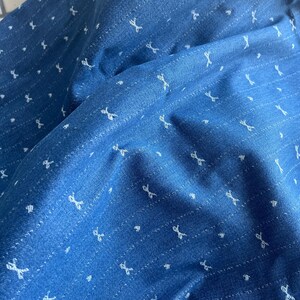 Tela jacquard con lazo de mezclilla a rayas, tela de tapicería, material para chaquetas, pantalones, bolsos, lazos para el cabello y proyectos de manualidades. imagen 5
