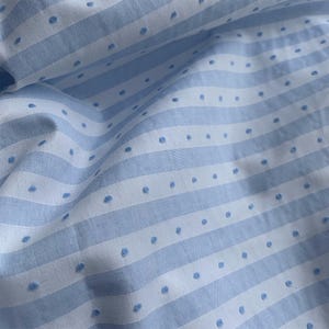 Tecido Jacquard de Poliéster e Algodão, Tecido Jacquard Listrado com Bolinhas Suíças, Tecido para Camisas e Blusas de Primavera DIY, Vendido por 1 jarda