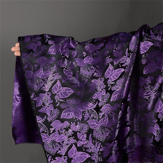 Pink Jacquard Fabric Satin Floral 58