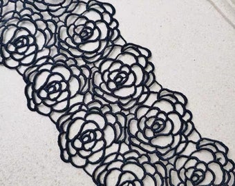 Rose Floral Trim, Hollow out Floral Lace, Venice Guipure Lace, Bridal Lace Trim for Sewing Crafts, DIY Dress, Costume Supply