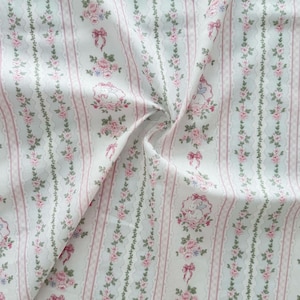 Cute Bunny Print Fabric, Floral Branch Cotton Fabric, Stripes Fabric, Shirt Garment Headband Fabric, Tablecloth Fabric