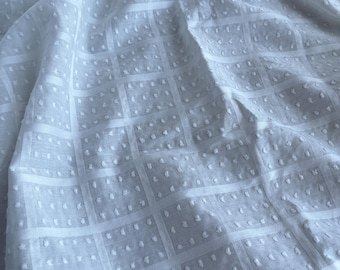 1 Yard schweiziskt prickigt tyg, broderat bomullstyg, jacquardbomull, klänningstyg, kuddtyg för kläder, tyg för kjoltoppar