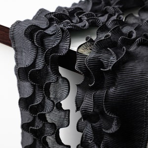 4 Layers Pleated Lace Trim, Ruffle Lace Trim, Folding Lace Trim for Cosplay Party Dress Costumes DIY Cuffs