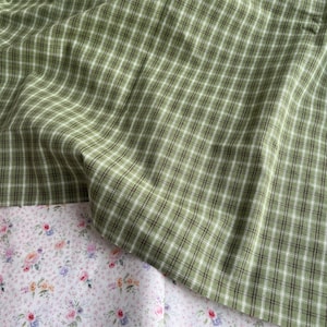 Grüner Vichy-Karo-Stoff, Karostoff, Stickerei-Baumwollstoff, Hemden-Röckstoff, Quilts oder Tischdecke