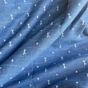 Tela jacquard con lazo de mezclilla a rayas, tela de tapicería, material para chaquetas, pantalones, bolsos, lazos para el cabello y proyectos de manualidades. imagen 14
