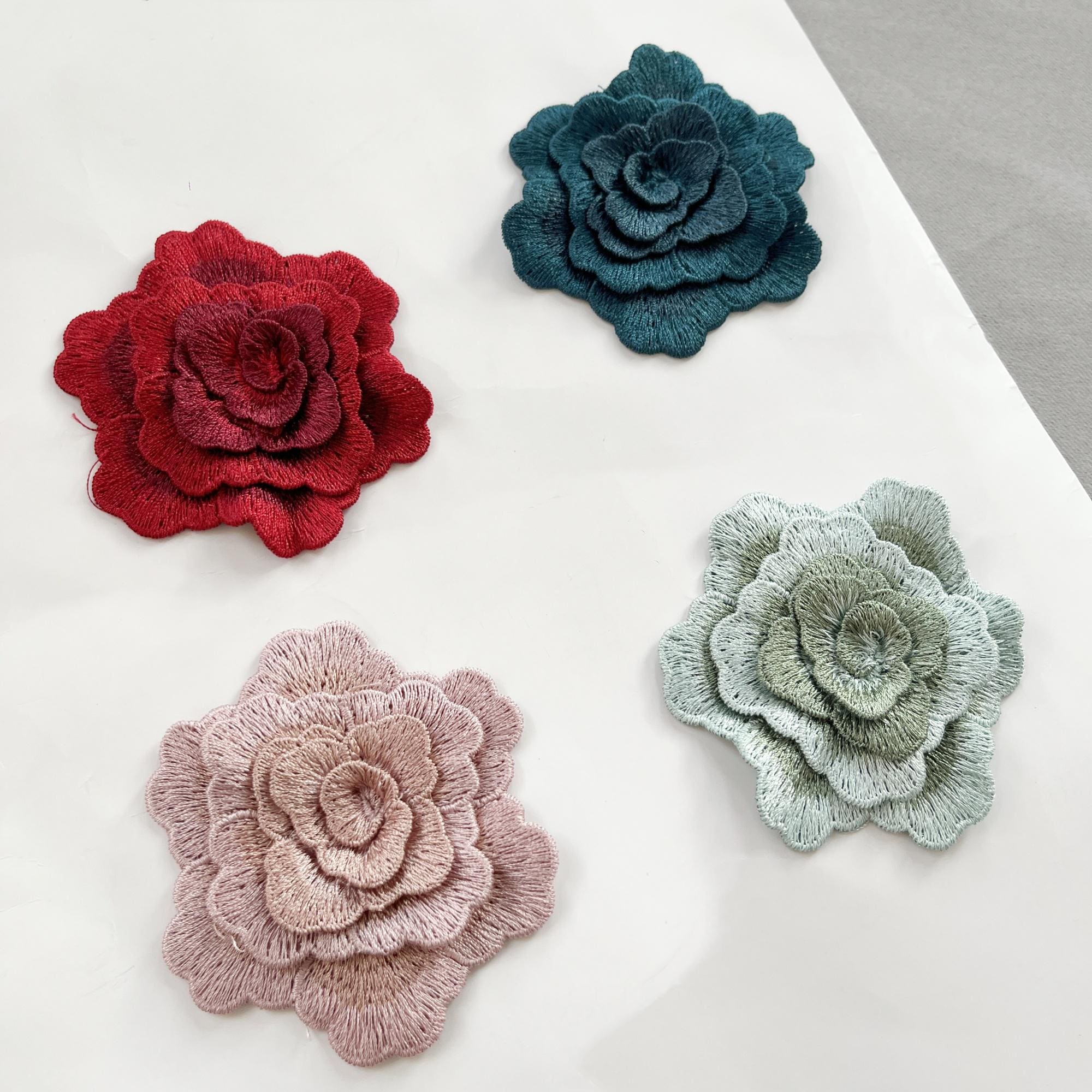 Flower Patches, Multi Layers 3D Floral Lace, 3D Flowers, Flower ...