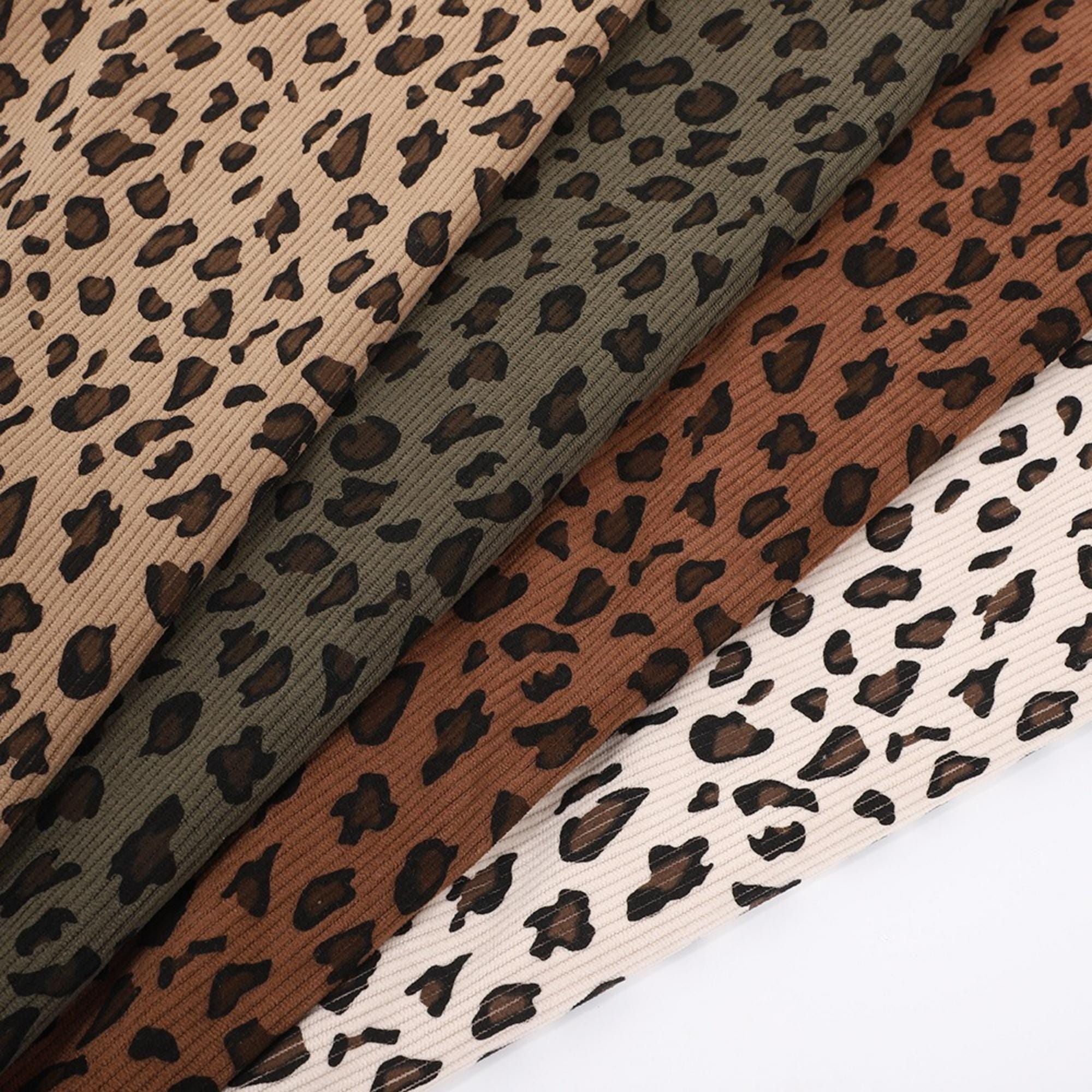 Winter Heavy Corduroy Fabric, Leopard Print Corduroy Fabric, for Pillowcase, Garment, Upholstery, Suits, Sold By the Yard
