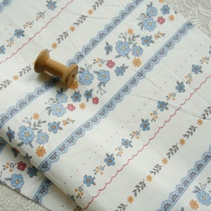Pretty Wildflowers Print Fabric, Stripes Waves Cotton Fabric, Floral Cotton Fabric, Dress Blouse Outfits Gown DIY Fabric