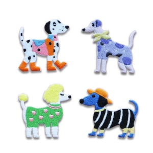 Embroidered Dog Patch, Pet Patch, Spotted Dog Applique, DIY Patch, Sew on Patch, for Scrapbook, Shirt, Bag, Decorative Patch