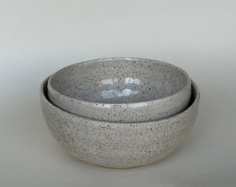 Handmade Bowl - White Speckle